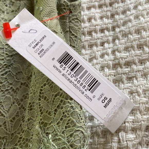 Alice + Olivia “Albertine” Lace Embroidered Maxi Dress | Pale Green | NWT - Picture 13 of 14